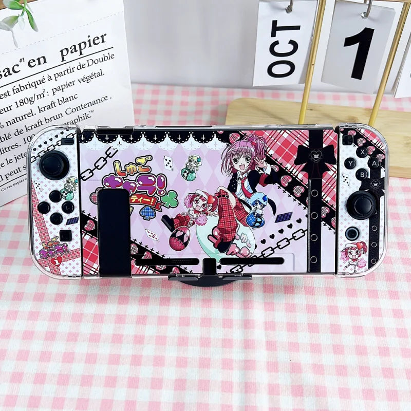 Shugo Chara Hinamori Amu Clear Case For Switch Oled Lite Ns2 Game Merchandise Transparent Protective Cover Console Accessories