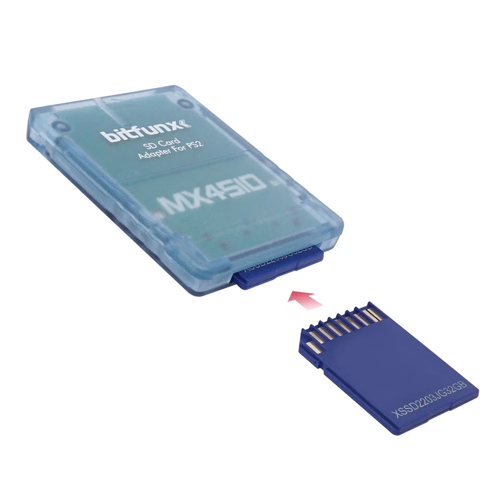 BitFunx MX4SIO Adapter for PS2, SIO2SD TF/SD Card Slot
