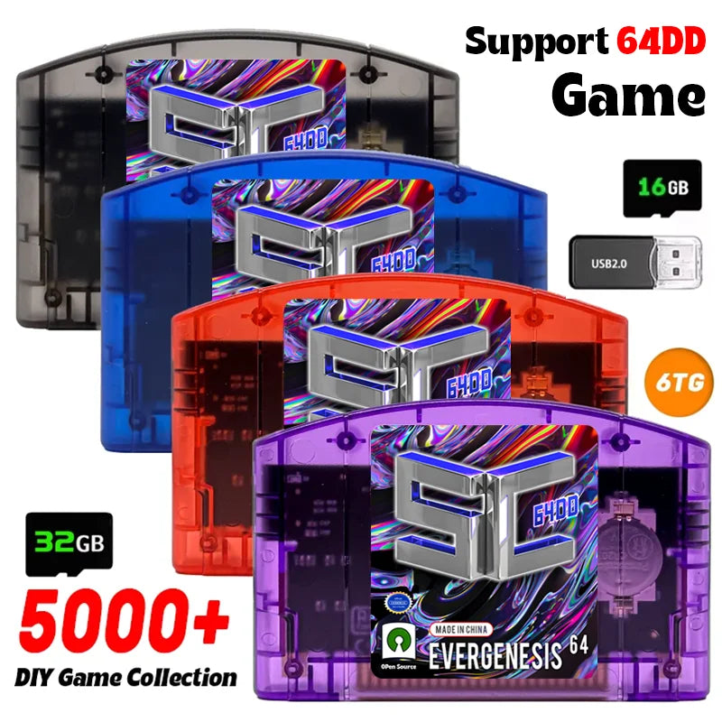 SC64 Open Source N64 Flash Cart, 5000 in 1, 64DD Support