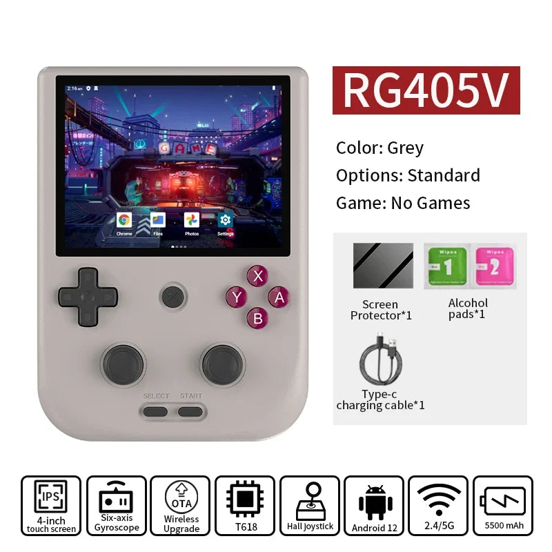 ANBERNIC RG405V Handheld Console 4-Inch IPS Android 12 T618