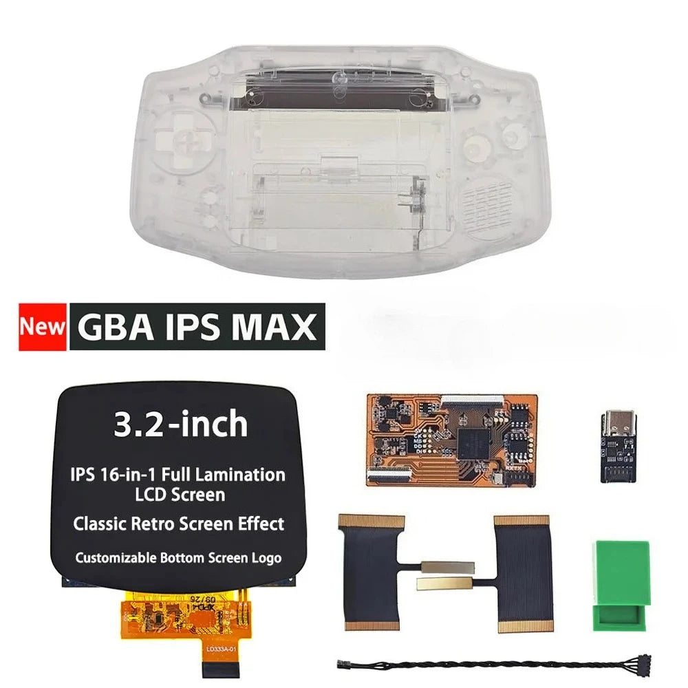 GBA 3.2-Inch IPS LCD Kit, 960x640 with Custom Shell