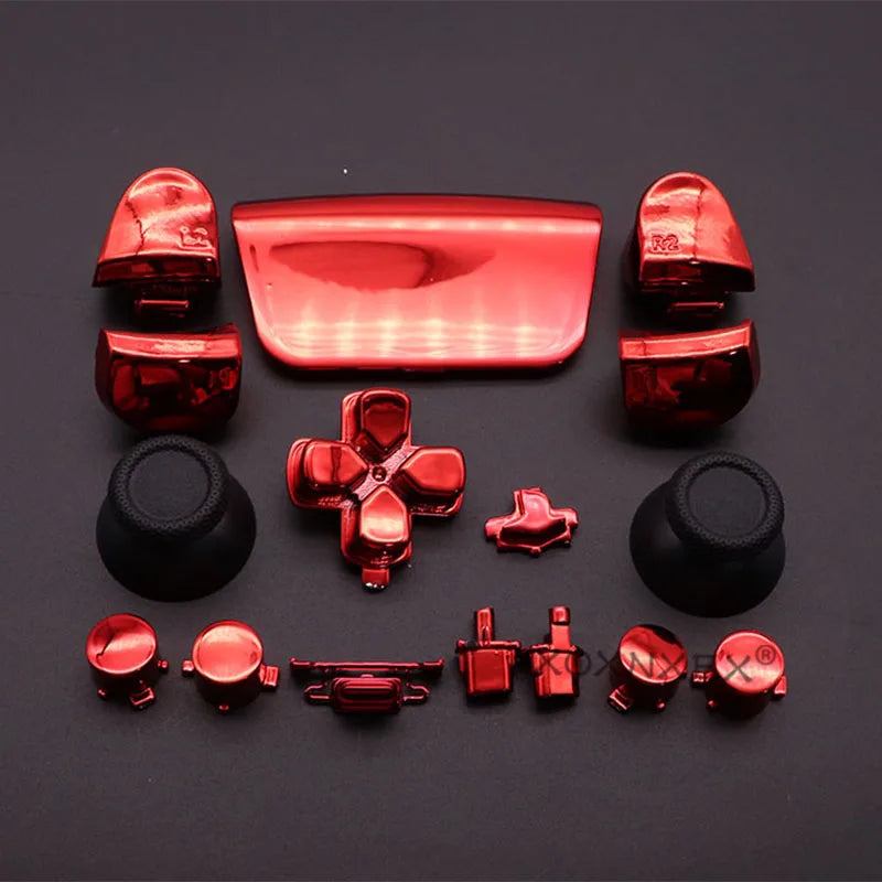 Chrome Button Set for PS5 Controller BDM-020 V2 with D-pad