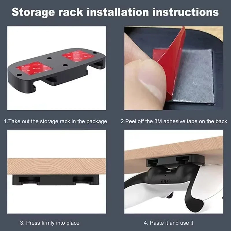 Controller Hanger Bracket for PS5 and PS4, Adhesive ABS