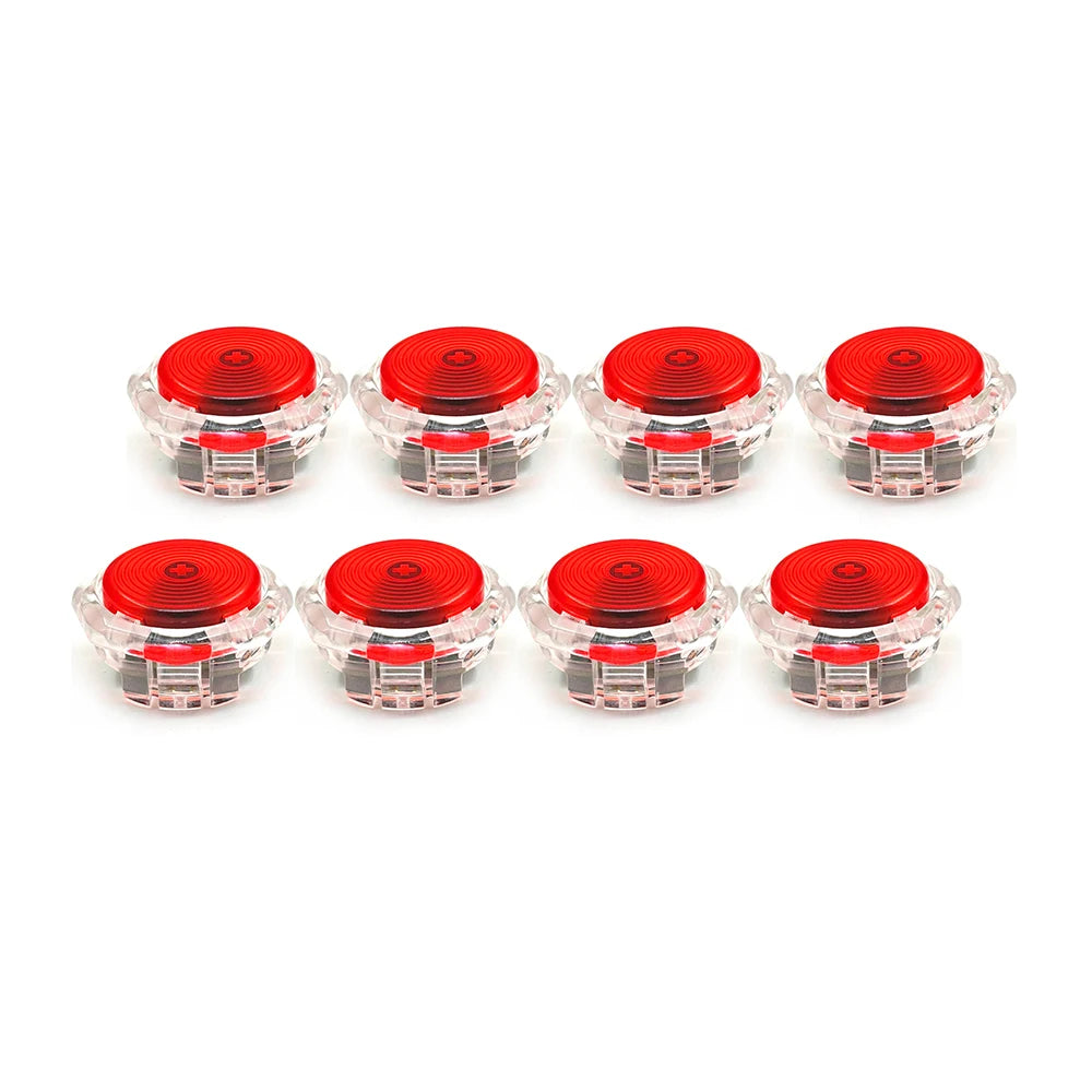 8pcs Sinoarcade Low Profile Mechanical Buttons with Kailh CLICKY POM Switches Hot-swappable  for Arcade Hitbox Snackbox