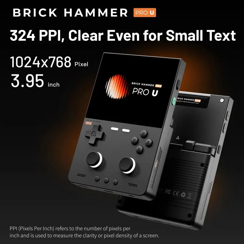TRIMUI Brick Hammer Pro U Android Handheld, 3.95-Inch IPS, Metal