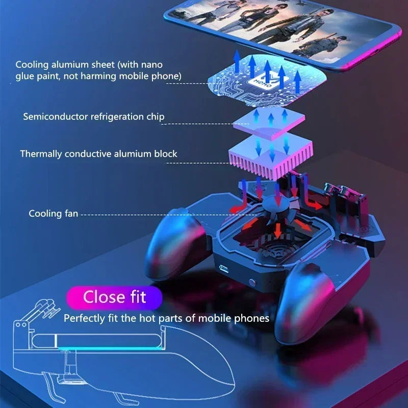 MEMO DL88 Mobile Phone Cooler Fan Controller Grip for iOS