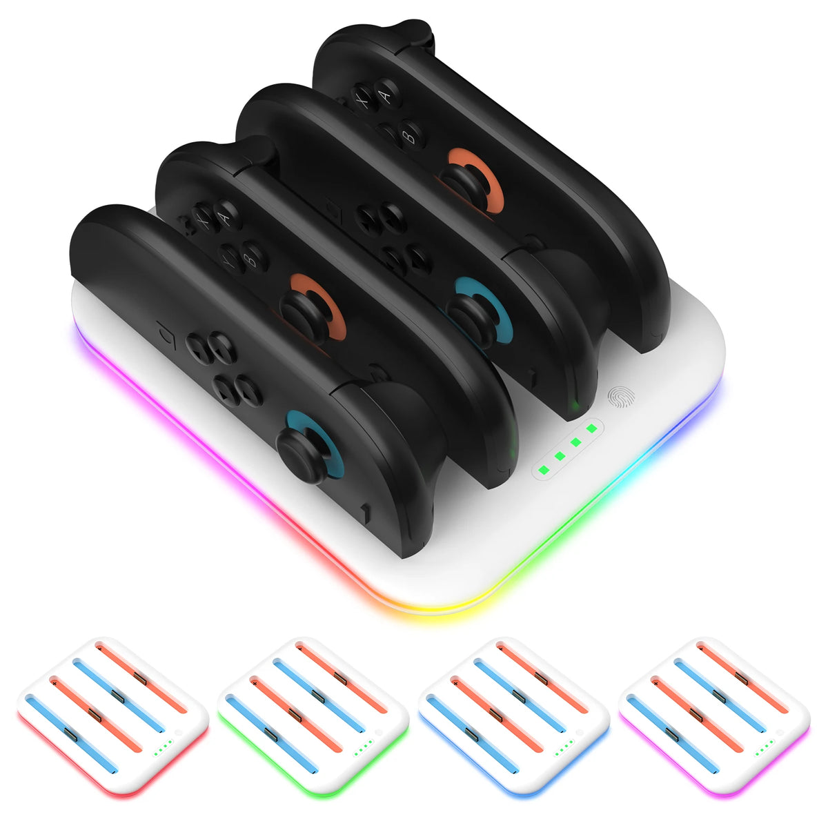 Charging Dock Station for Switch 2 Grip for Joy-con Controller Charger Stand Base Up To 4 Game Controllers