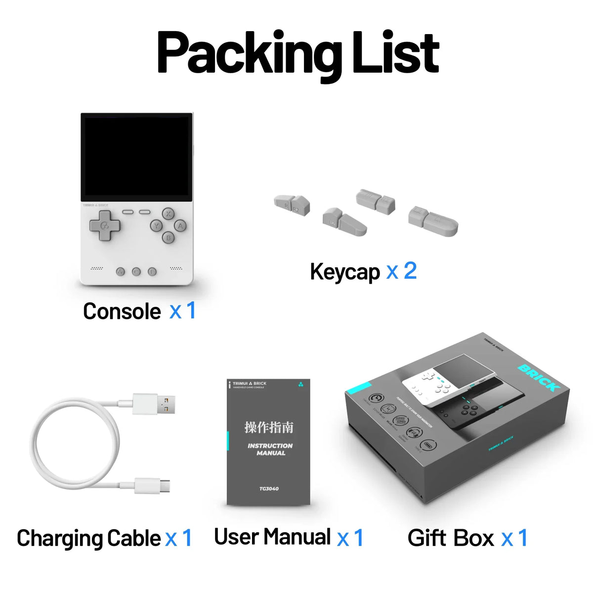 Trimui Brick Handheld Game Console 3.2-Inch IPS Linux Allwinner