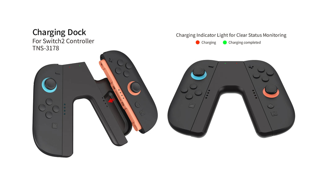Charger Grip Bracket for Switch 2 Joystick Controller Grip Handle Portable Charging Station for NS Switch 2 Gaming Accessories