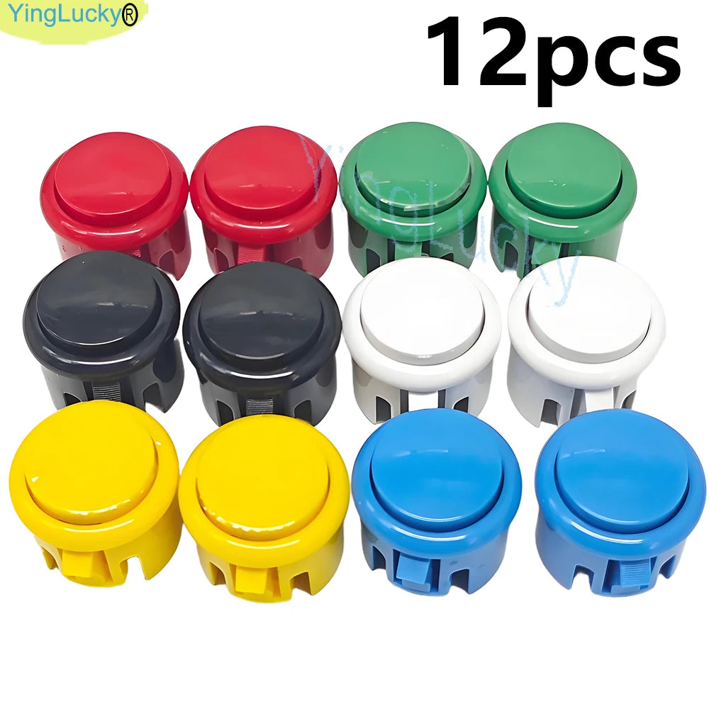 12pcs Copy Sanwa Buttons 30mm 24mm Arcade Push Button Switch Baolian Circle Buttons Micro Switch For Arcade DIY Kit