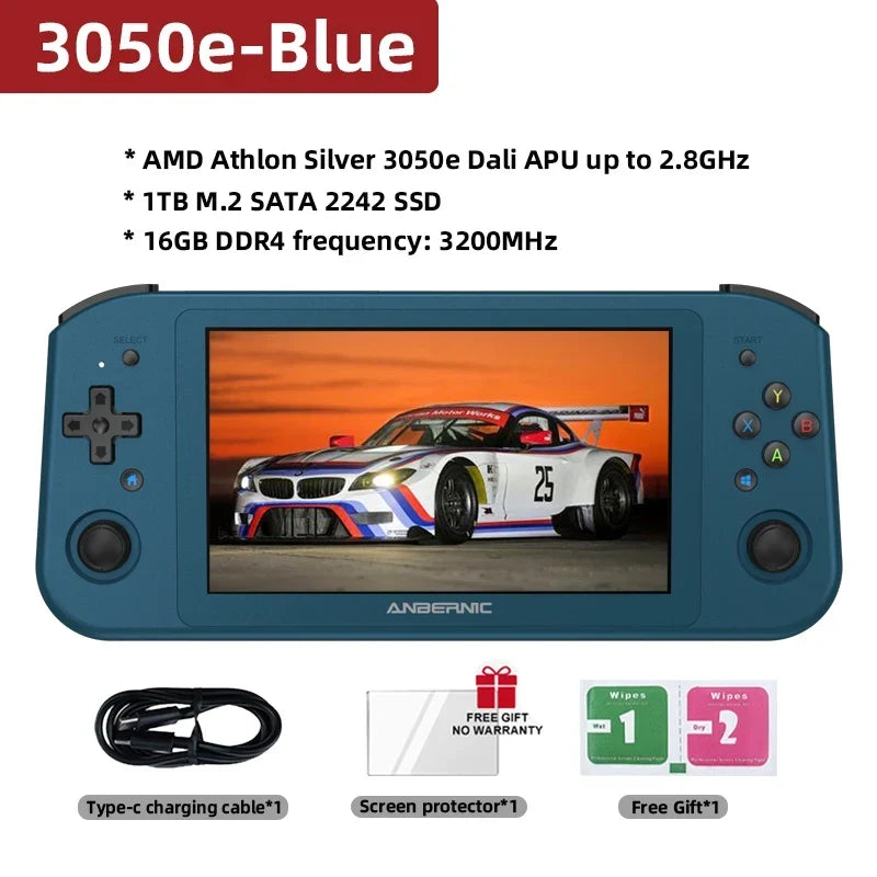 ANBERNIC Win600 5.94" Handheld Game Console Portable Gaming Laptop Computer 2 in 1 Gaming Player Support Windows 11 Steam OS