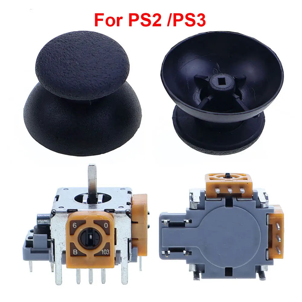 For PS2 PS3 PS4 Pro PS5 3D Analog Joystick Sensor Module Replacement For Switch Pro NGC Xbox 360 One Controller Thumb Stick Caps