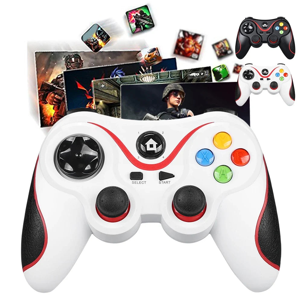 V8 2.4G Wireless Game Controller, Dual Vibration, PC/PS3/Switch