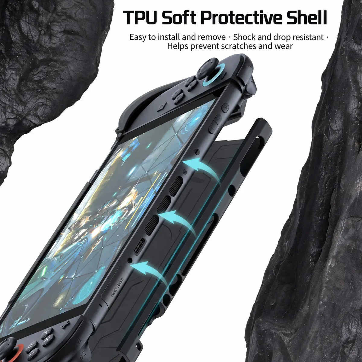 Grip Case for Nintendo Switch 2, Mecha Armor, Dockable Shell