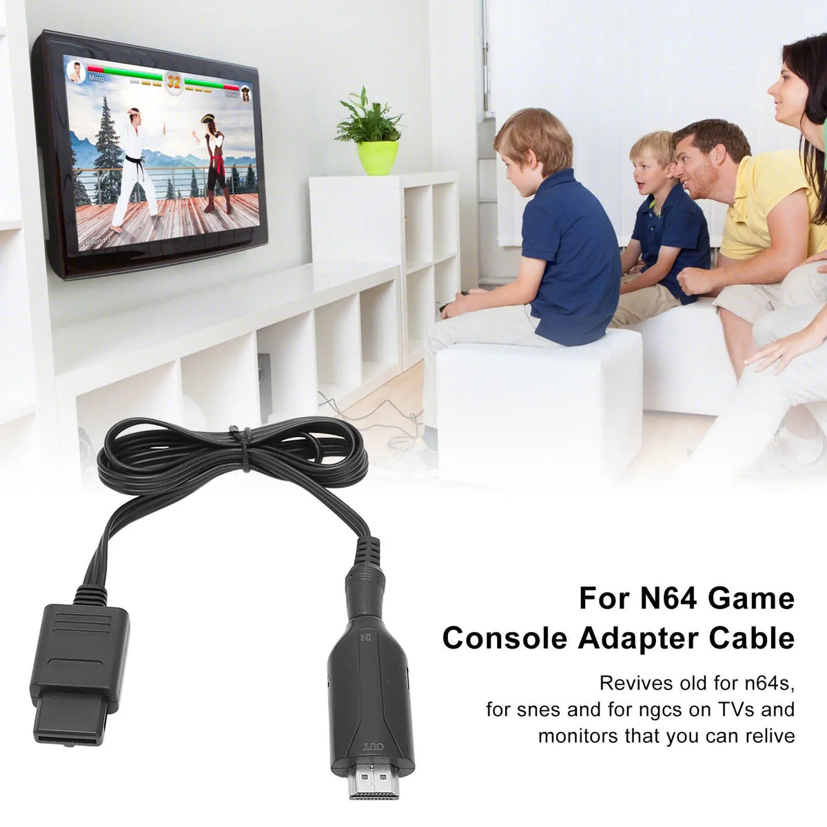N64 SNES GameCube to HDMI Converter, 1080P Plug and Play