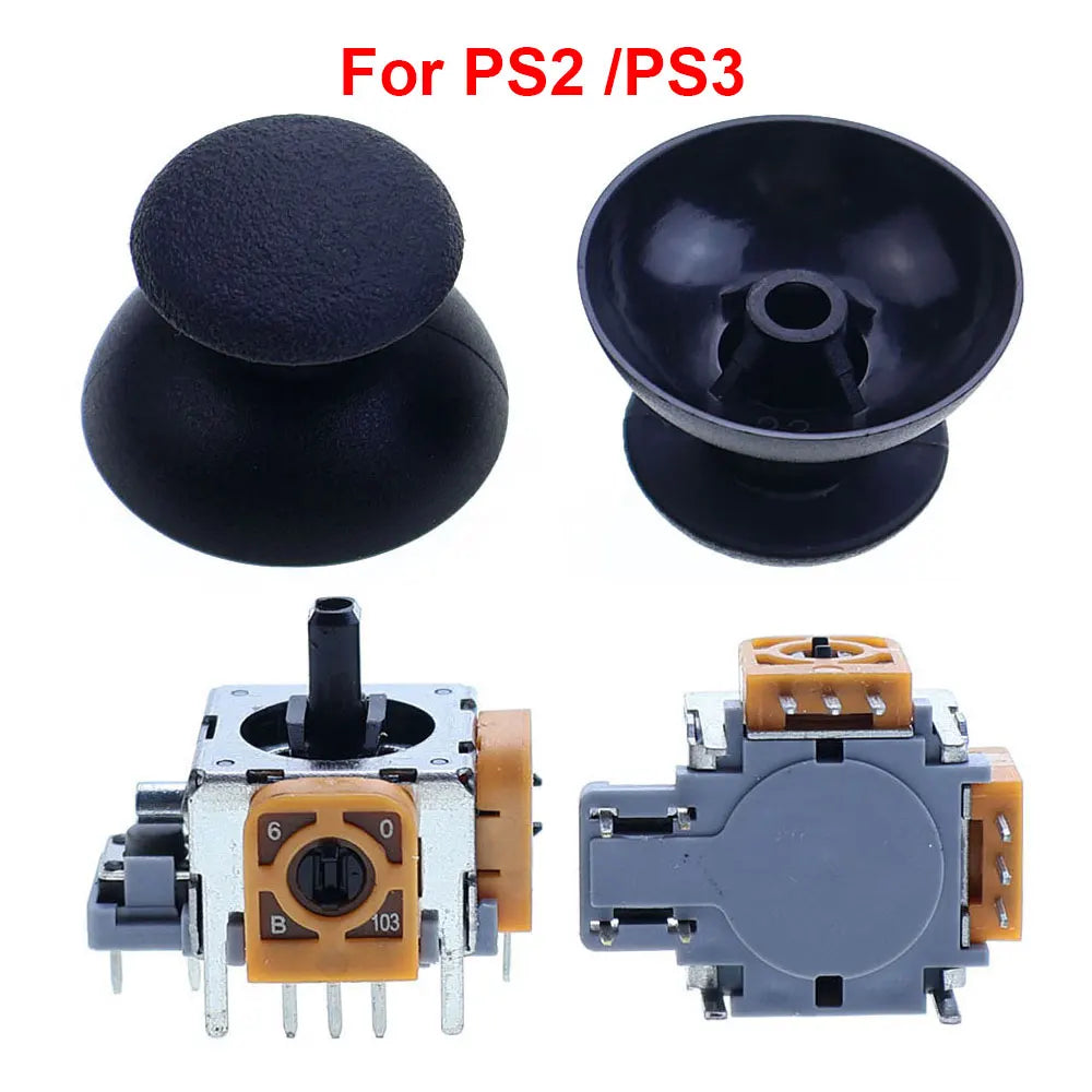 For PS2 PS3 PS4 Pro PS5 3D Analog Joystick Sensor Module Replacement For Switch Pro NGC Xbox 360 One Controller Thumb Stick Caps