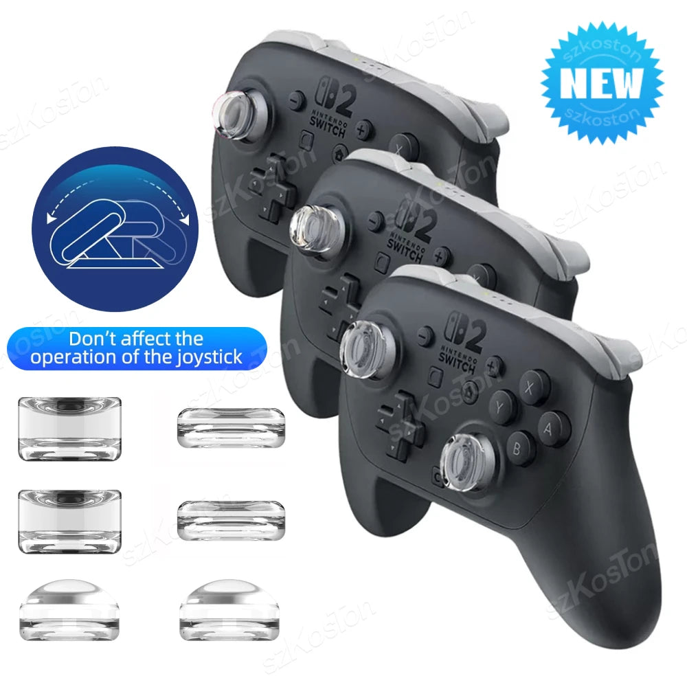 Nintendo Switch 2 Pro Controller Clear Silicone Thumb Grips
