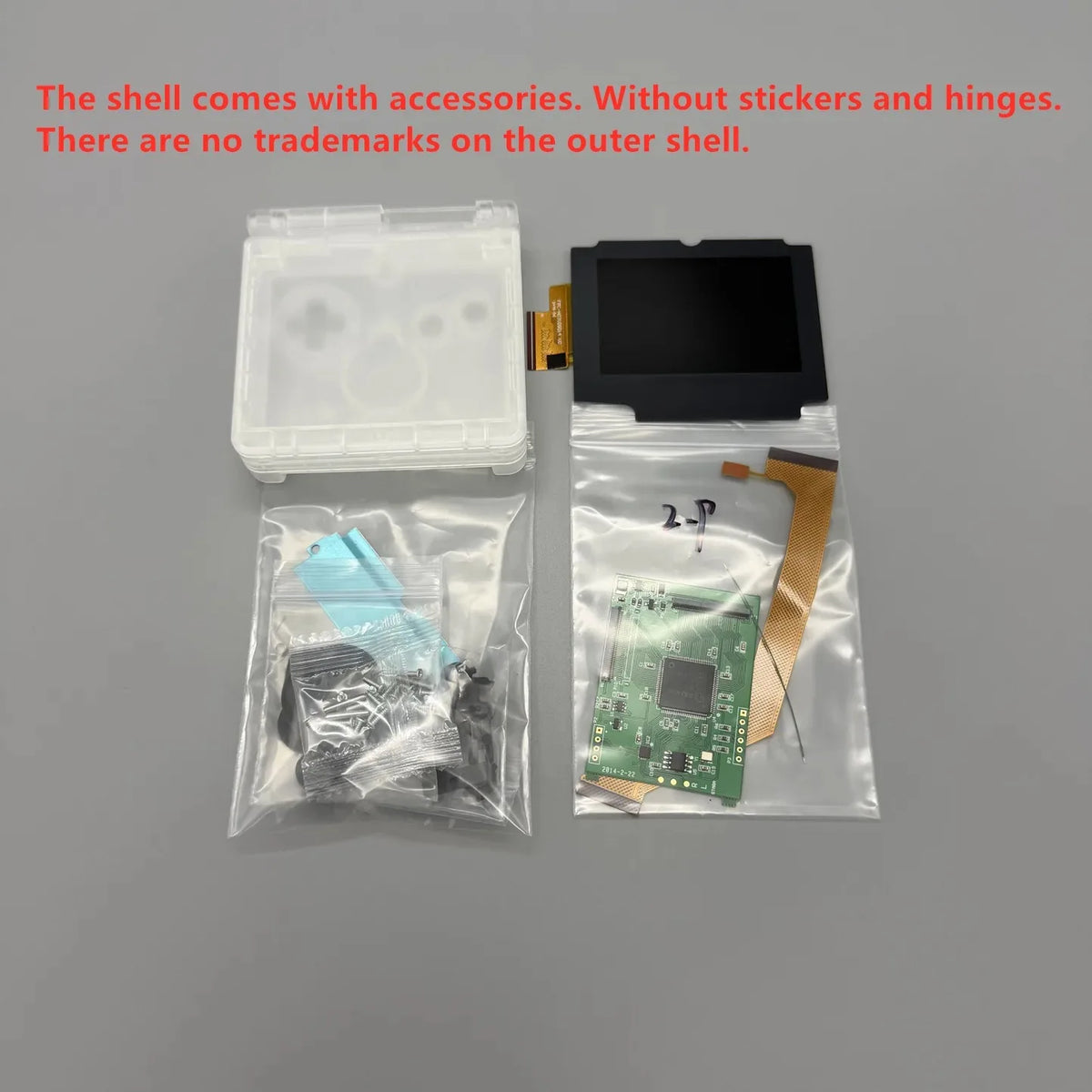V5.4 2.9" IPS High Brightness LCD Screen Replacement Full Shell Kit for Game Boy Advance SP GBA SP Retro Console Mod Parts