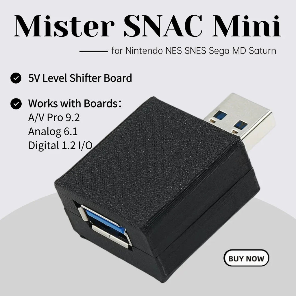 SNAC Level Shifter Board for NES SNES, MiSTer FPGA 5V