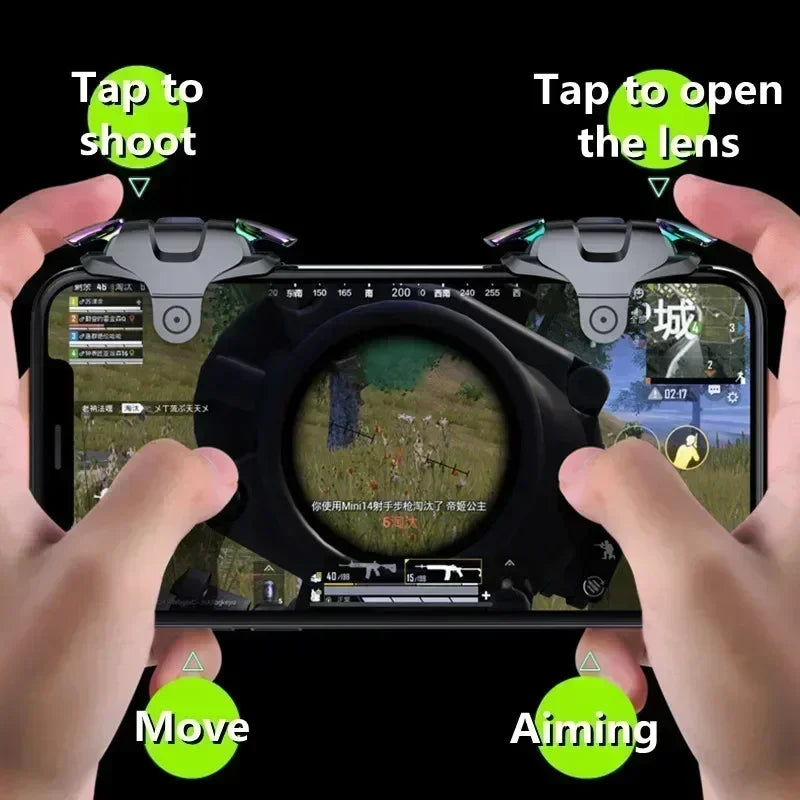 Mobile Phone Game Trigger Aim Buttons 2PCS for PUBG & Free Fire