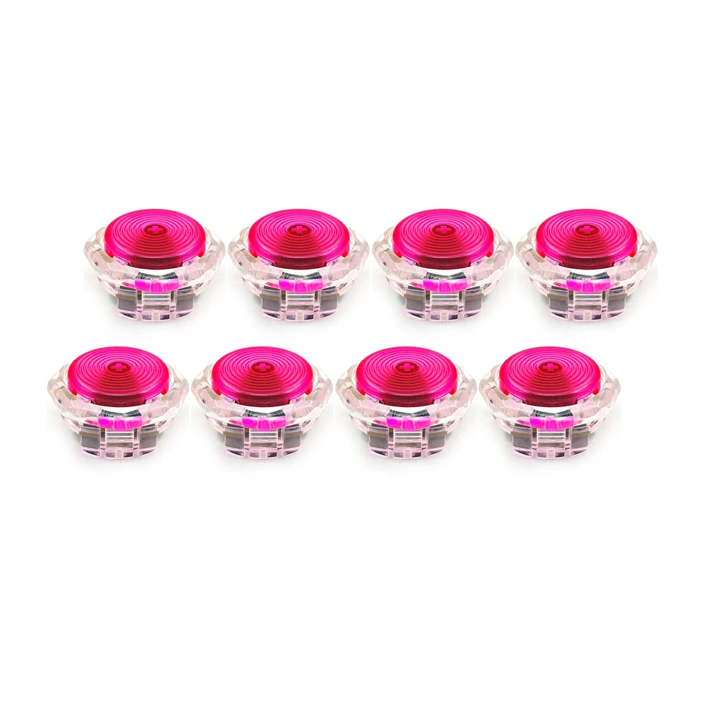 8pcs Sinoarcade Low Profile Mechanical Buttons with Kailh CLICKY POM Switches Hot-swappable  for Arcade Hitbox Snackbox