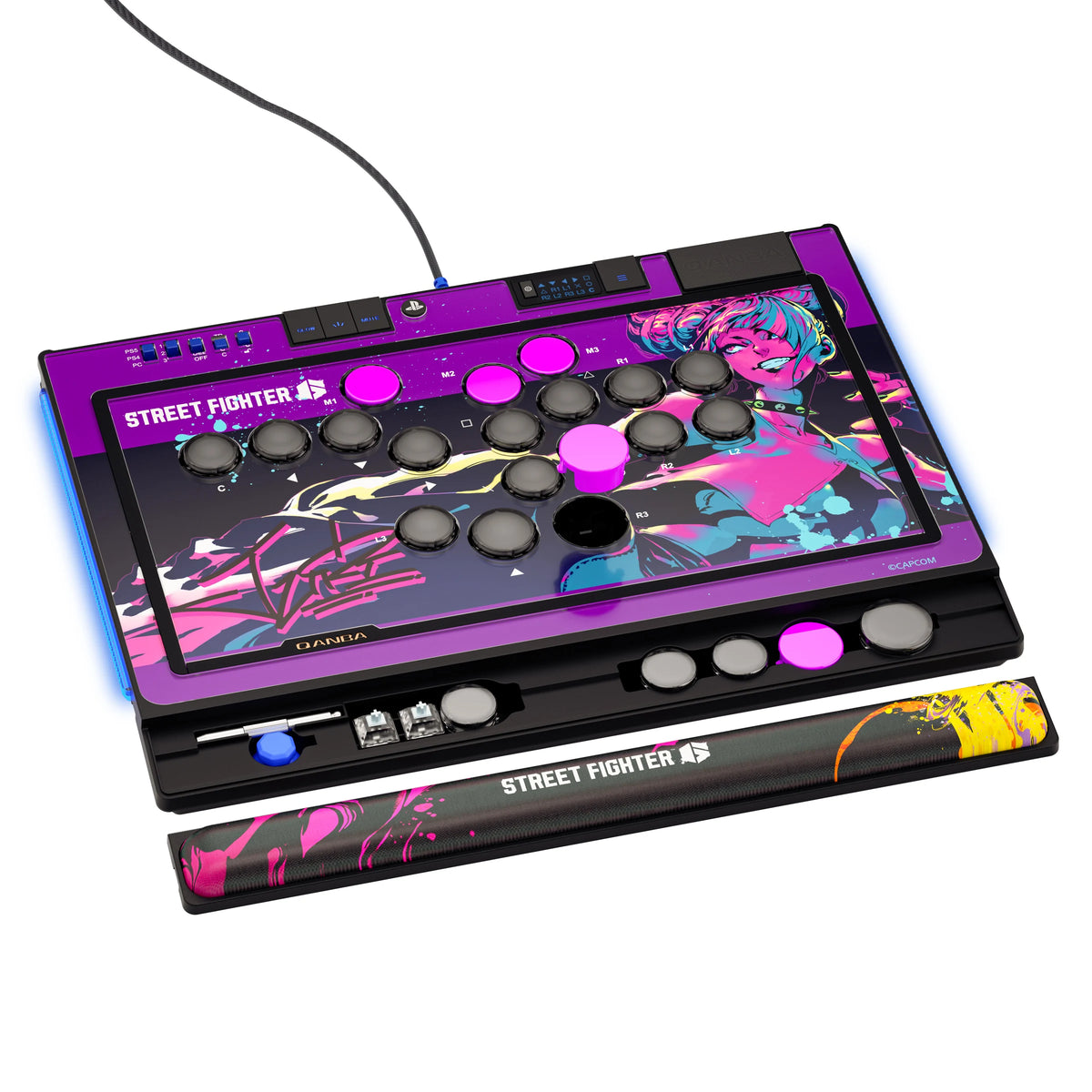 QANBA SAPPHIRE S1 Leverless Arcade Controller CAPCOM Street Fighter Juri Arcade Game Fightstick For PC/PS4/PS5