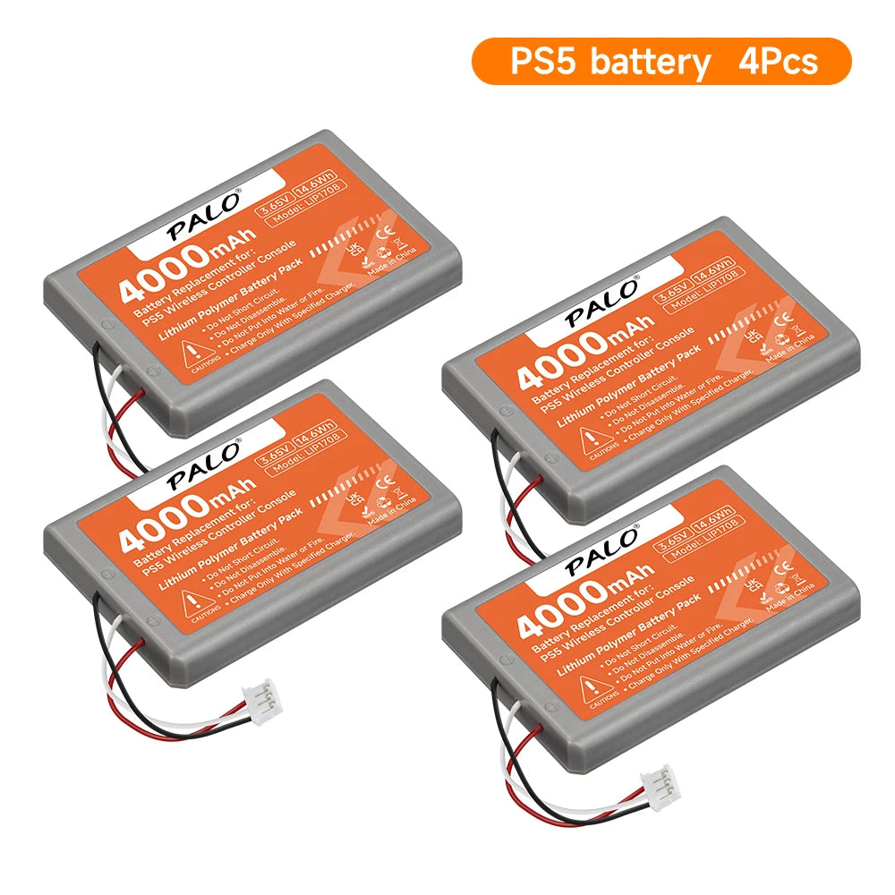 PALO 4000mAh Battery for PS5 Controller LIP1708, Rechargeable