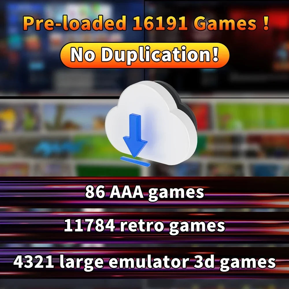 Portable Retro Gaming SSD 80+Emulators for PS5/PS4/PS3/PS2/XBOX One/SWITCH/WII/DC 16191 Games Launchbox＆Retrobat＆Playnite for PC