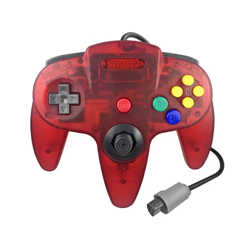 Wired Transparent Controller for N64 Console, Solid Colors