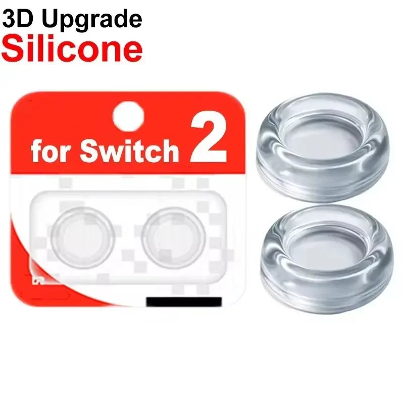 Nintendo Switch 2 Silicone Thumb Grip Caps, Transparent