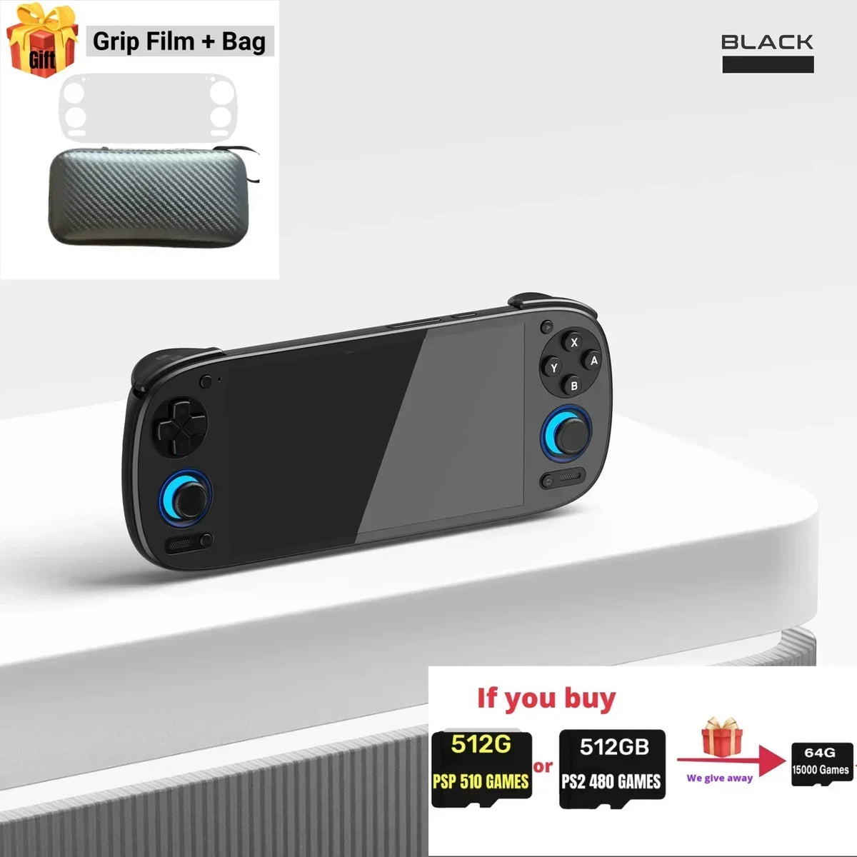 EAEY Retroid Pocket 5 Rp5 Handheld: 8GB+128GB, 5.5" OLED, Bluetooth 5.0 | Supports PSP/PS2 Games, Portable Retro Gaming Console