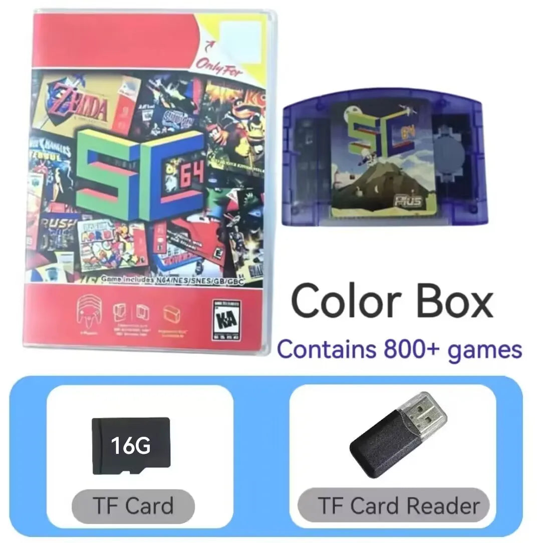 N64 flashcart SummerCart64 game cartridge N64 US/JP/EU universal SC64 Flashcart 9999 games, compatible with 16G/32G memory