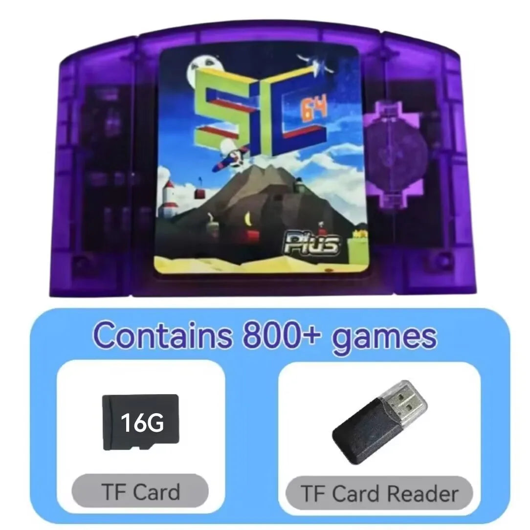 N64 flashcart SummerCart64 game cartridge N64 US/JP/EU universal SC64 Flashcart 9999 games, compatible with 16G/32G memory