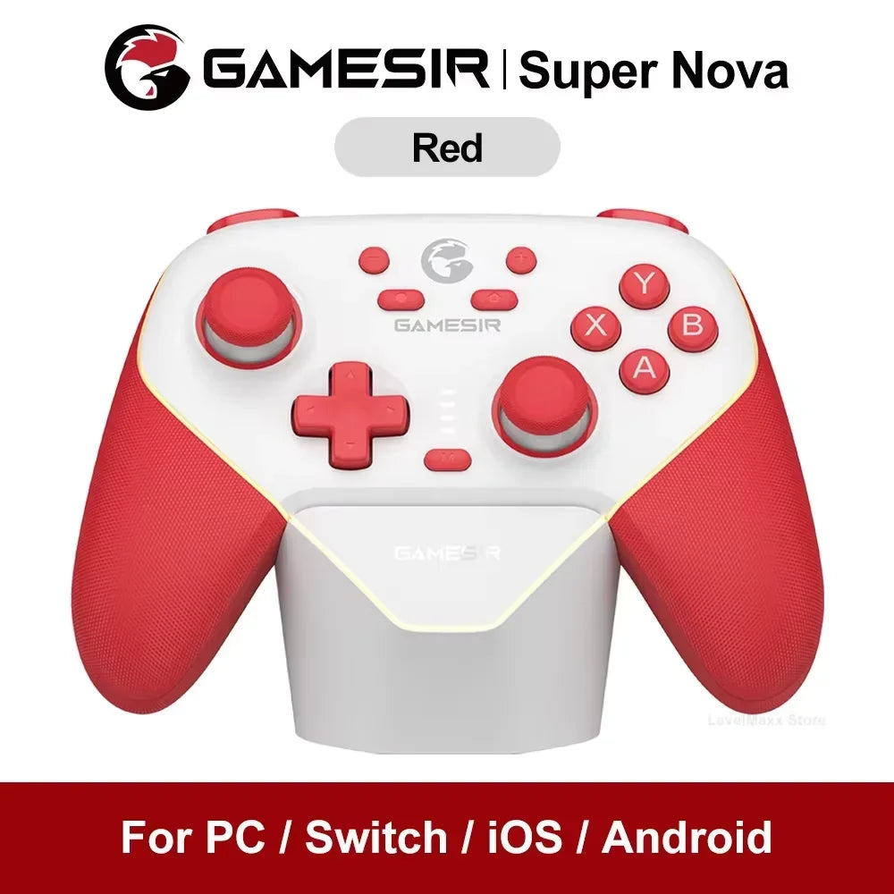 GameSir Super Nova Wireless Switch Controller with Charging Station, Hall Effect Joystick for PC Nintendo Switch 2 Android Phone