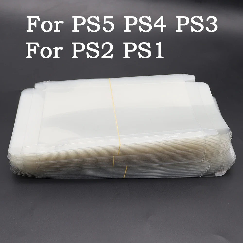 6PC Clear Transparent Box Covers for PS5 PS4 PS3 PS2 PS1