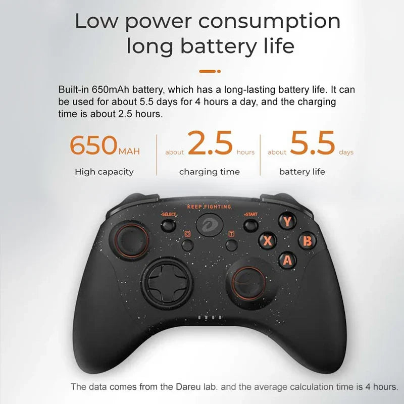 DAREU Bluetooth Gamepad Wireless Game Controller  360° PC Joystick Dualshock Controllers for Android TV Phone Switch