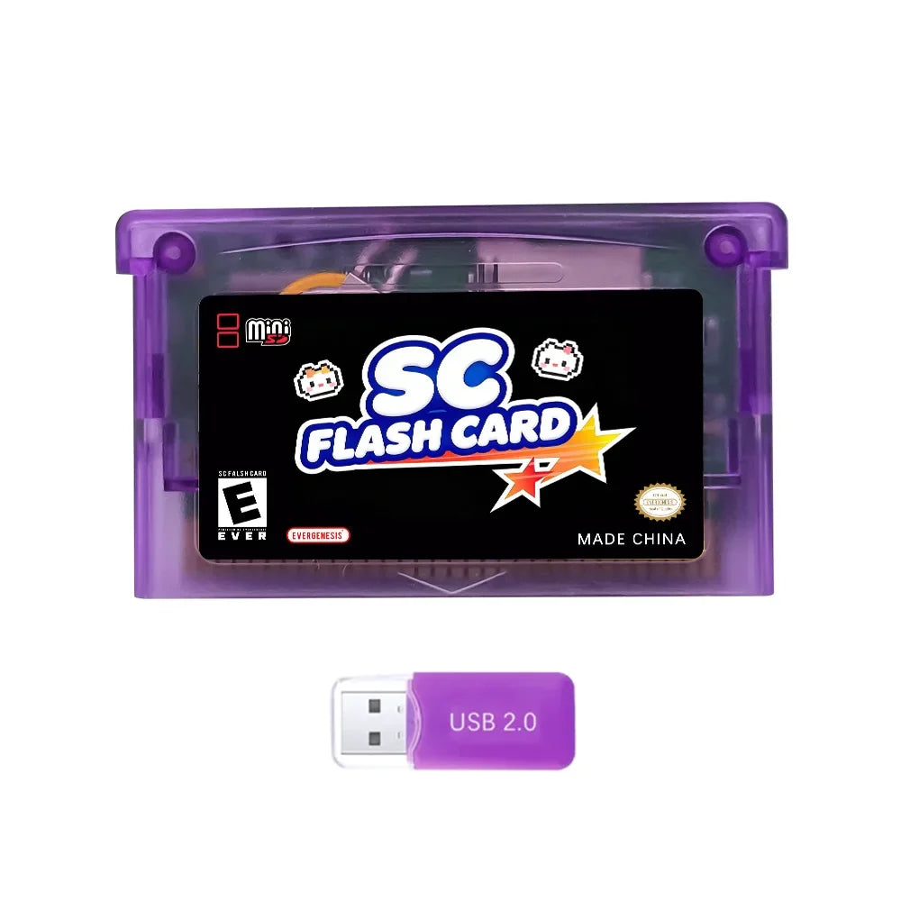 DGETG SCFW V2.0 GBA/GBC Flash Cart, 5000+ Retro Games, 8G TF