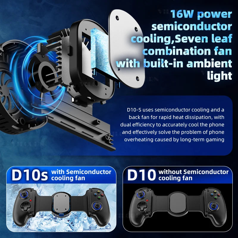 D10/D10S Mobile Game Controller for Android, iOS, Switch, PS4