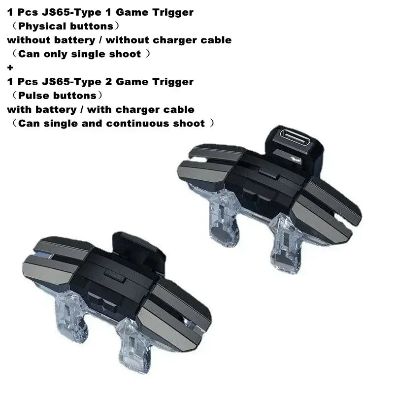 JS65 Mobile Phone Game Trigger for PUBG Aim Shooting Gamepad Joystick 6 Finger Eating Chicken Artifact Auxiliary L1R1 Key Button