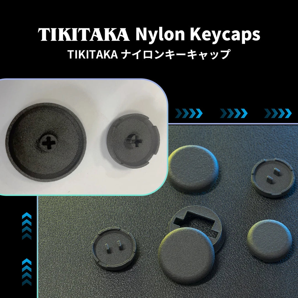 TIKITAKA Hitbox Nylon Button Keycaps Game Joystick Controller Accessories Arcade Fighting Stick For PS4/PS3/PC/Switch キーキャップ