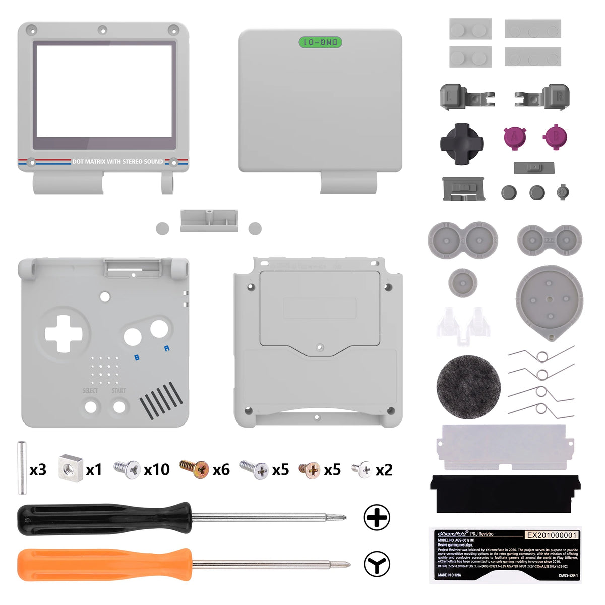 eXtremeRate IPS Ready Shell for GBA SP, IPS & Standard LCD