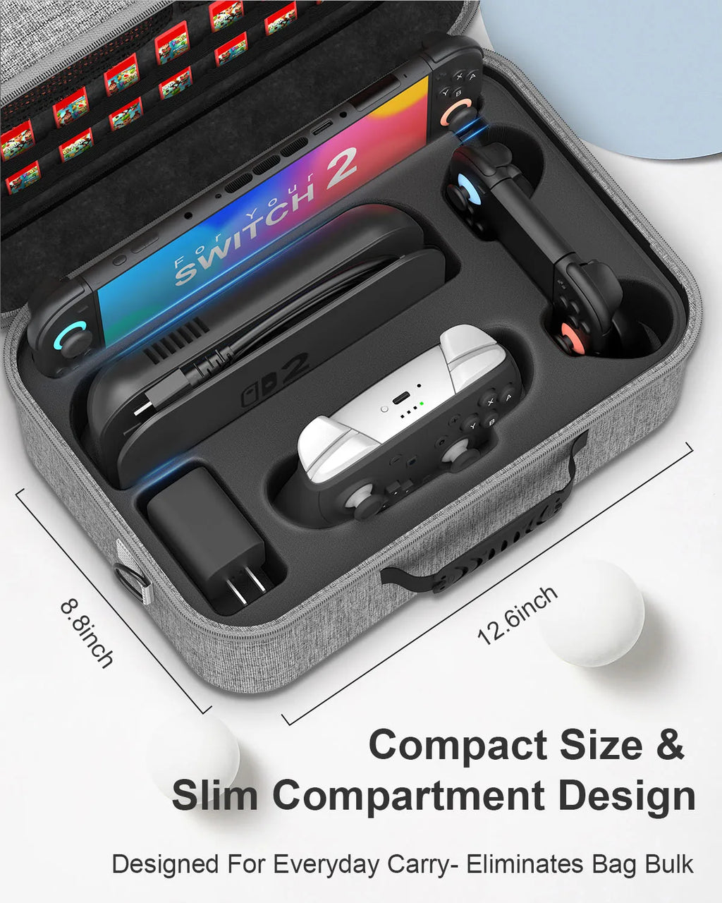STARTRC Case for Nintendo Switch 2, Pro Controller, 18 Cards