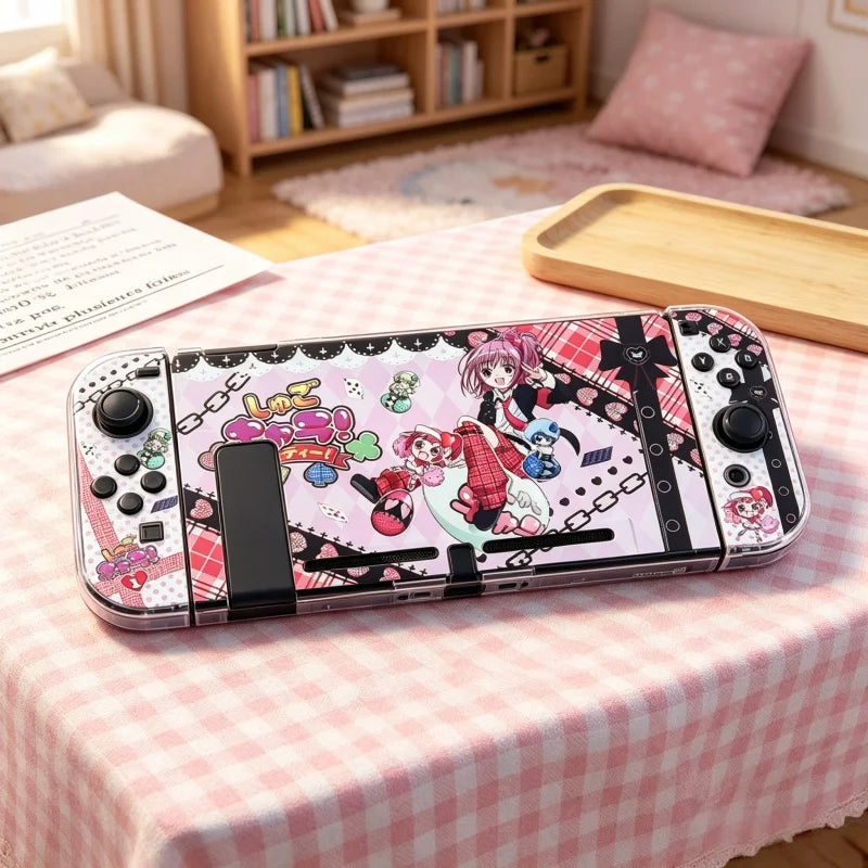 Shugo Chara Hinamori Amu Clear Case For Switch Oled Lite Ns2 Game Merchandise Transparent Protective Cover Console Accessories