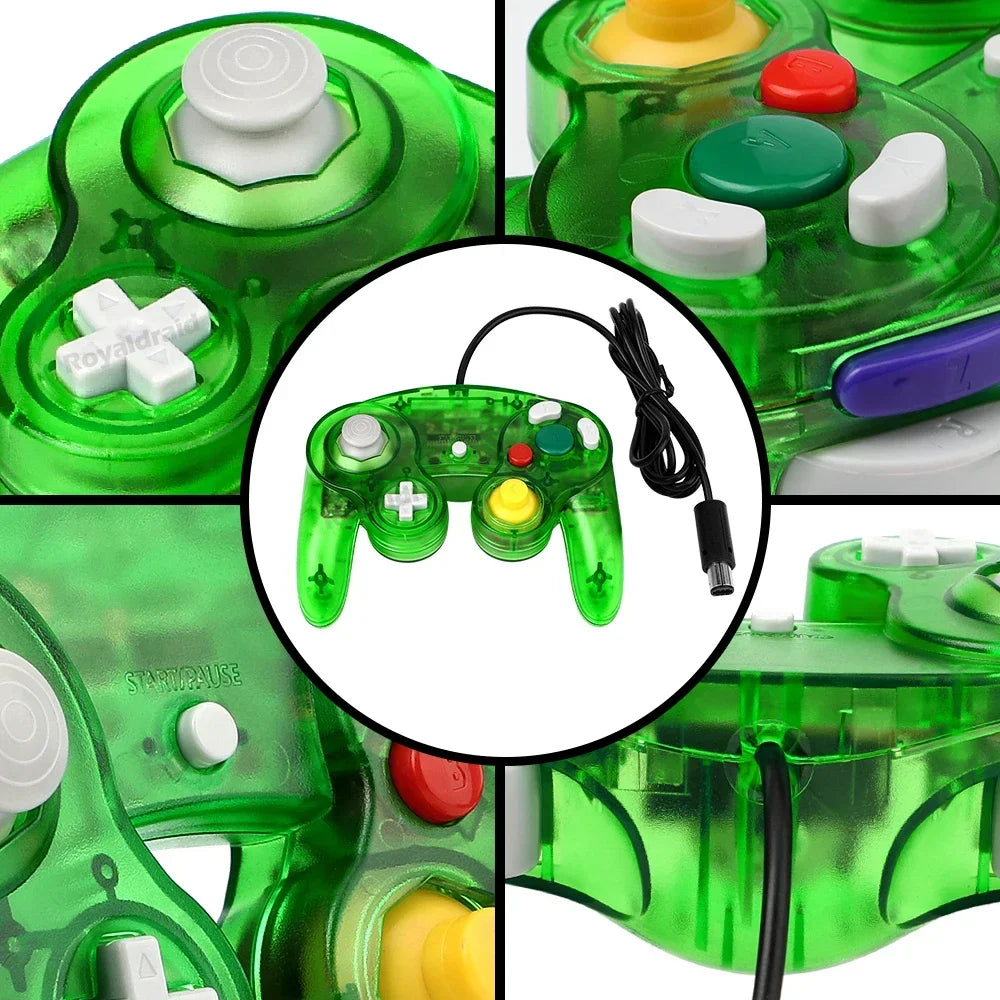 NGC-002 8 Colors Transparent Wired Controller for GameCube