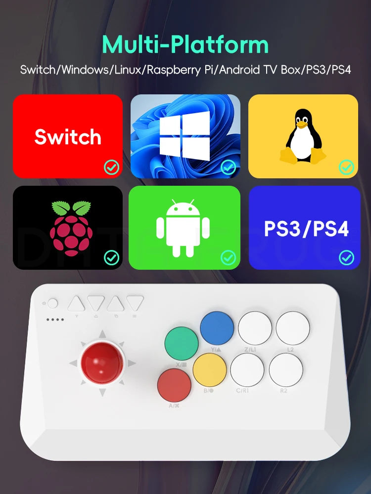 DATA FROG Y5A/Y3A MAX Wireless Arcade Fight Stick for Switch/PC