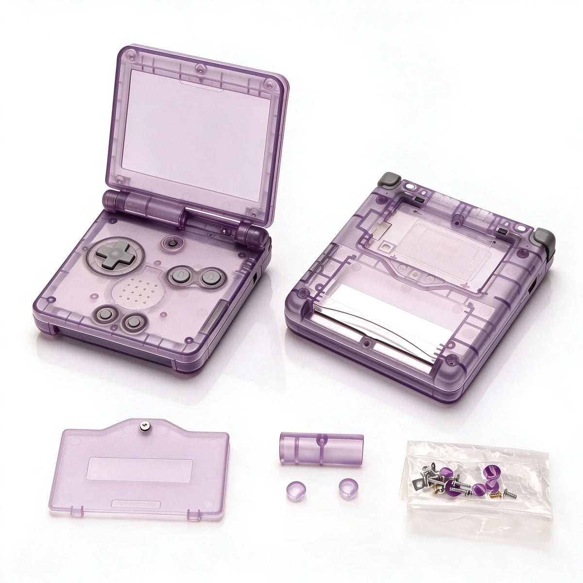 GBA SP Replacement Housing Shell, Solid & Clear Colors, DIY