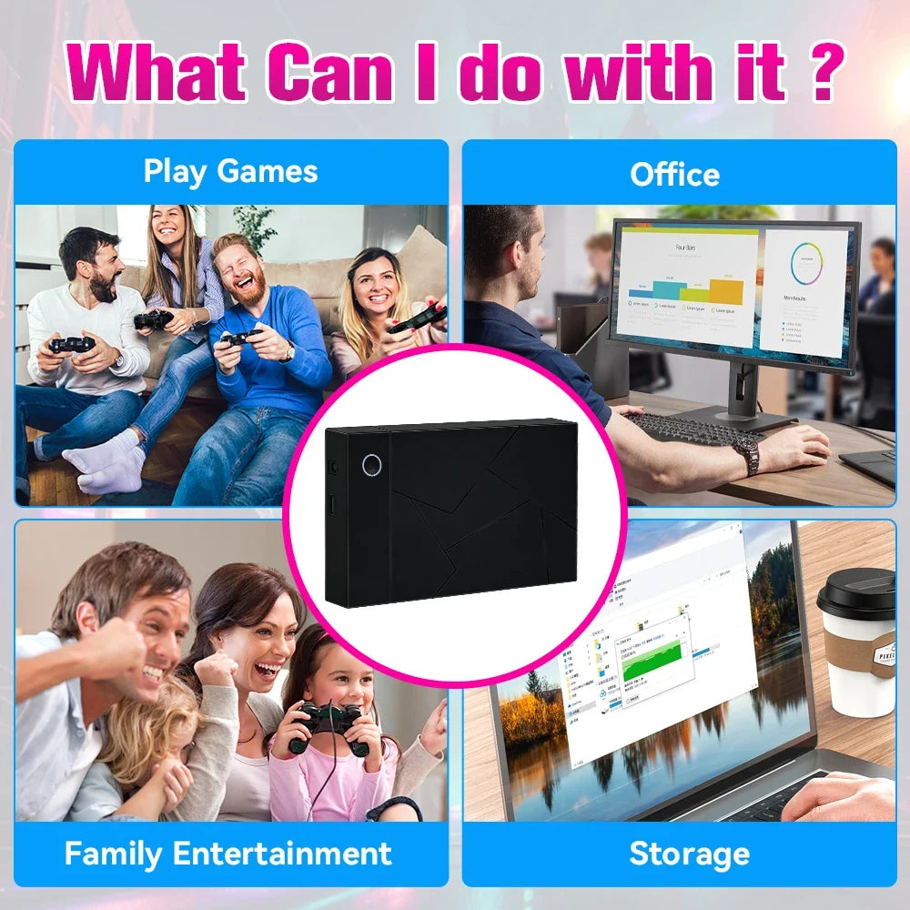 JMachen 3TB Gaming HDD for Windows PC, 17000+ Games, PS4/PS3 Emulators