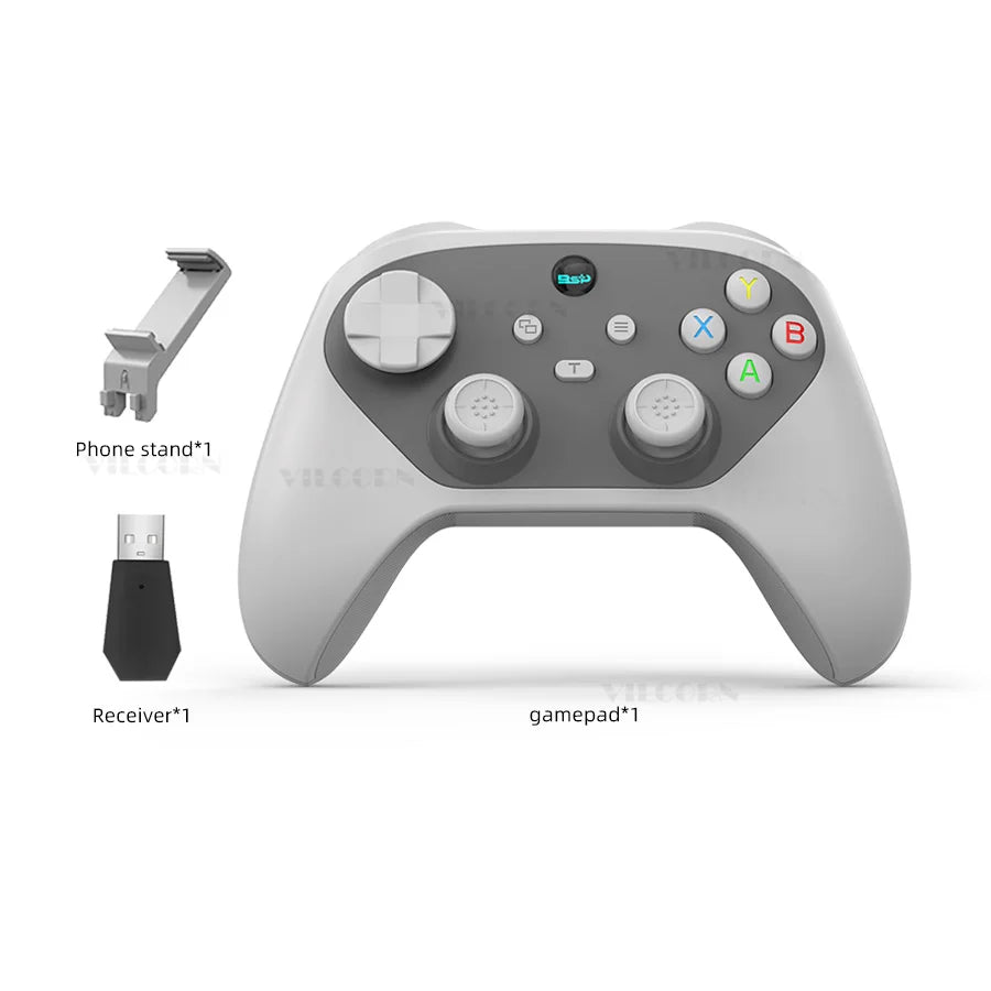 PC Wireless Game Controller Hall Joystick Trigger Mobile Gamepad for Switch/IOS/Android Support Six axis Gyro Turbo Macro M1 M2