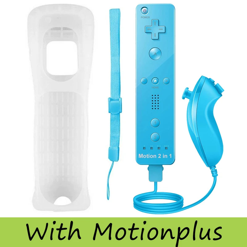 Controller Set For Nintendo Wii/Wii U 2 in 1 Wireless Remote Gamepad Joystick Optional Motion Plus Silicone Case Gaming Control