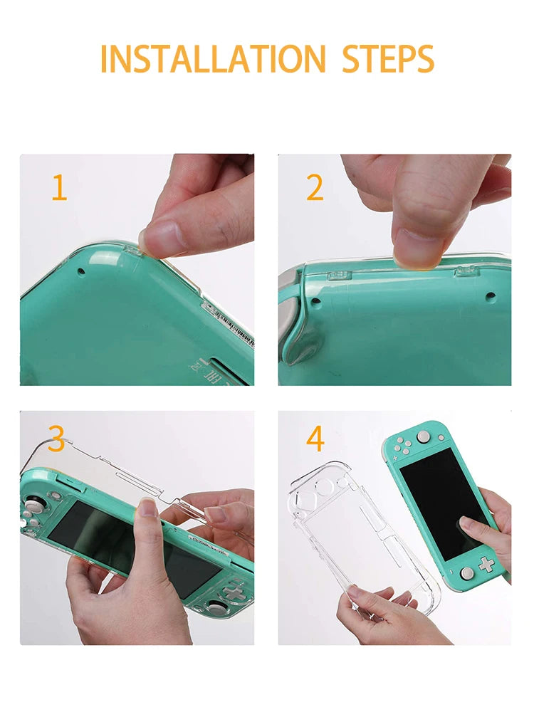 DATA FROG Protective Cover For Compatible-Switch Lite Game Console Transparent PC Crystal Shell for Switch Lite